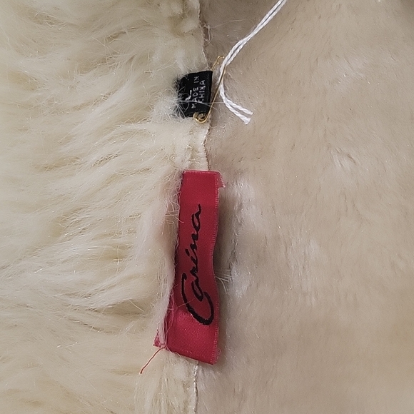 EUC - Carina Bone Suede Vest with Cream Fur Accents, Size L - Picture 9 of 13